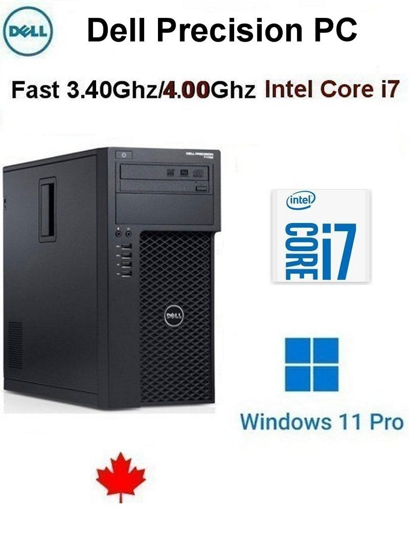 Fast 3.40Ghz-4.00Ghz Intel Core i7 Dell Precision 3620 16GB 256GB SSD Nvidia M2000 4K Windows 11 Pro
