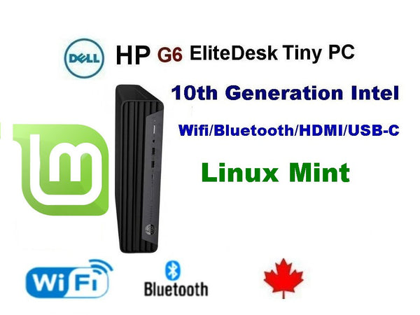 Fast 10th Gen 2.30Ghz-3.80Ghz i5-10500T HP G6 EliteDesk Tiny Wifi PC 3