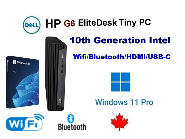 Fast 10th Gen 2.30Ghz-3.80Ghz i5-10500T HP G6 EliteDesk Tiny Wifi PC 1