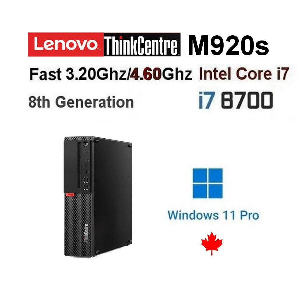 3.20Ghz-4.60Ghz Intel-i7-8700 Lenovo ThinkCentre M920S SFF PC 16GB 256GB SSD Windows 11 Pro