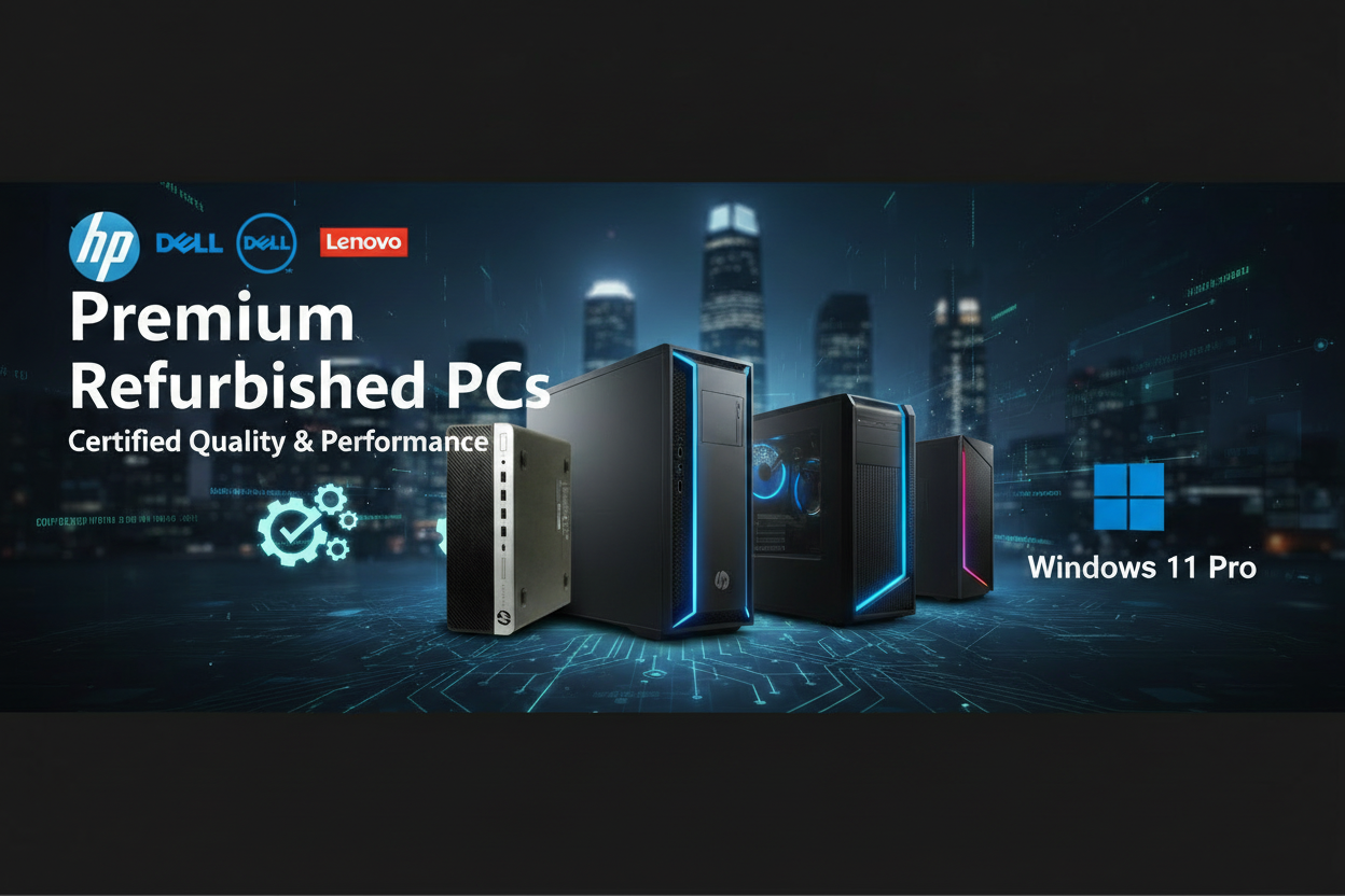 Refurbished PC Banner with Brand Logos