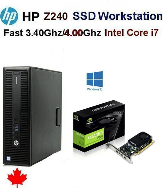 Fast 3.30Ghz-3.80Ghz Intel-i5 HP Z240 SFF PC 16GB 512G SSD Windows 10