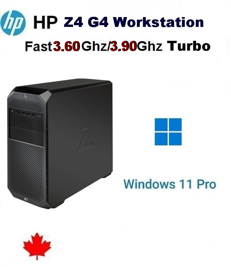 Fast 3.60Ghz-3.90Ghz HP Z4 G4 Workstation PC 32GB 1.0TB SSD Win11