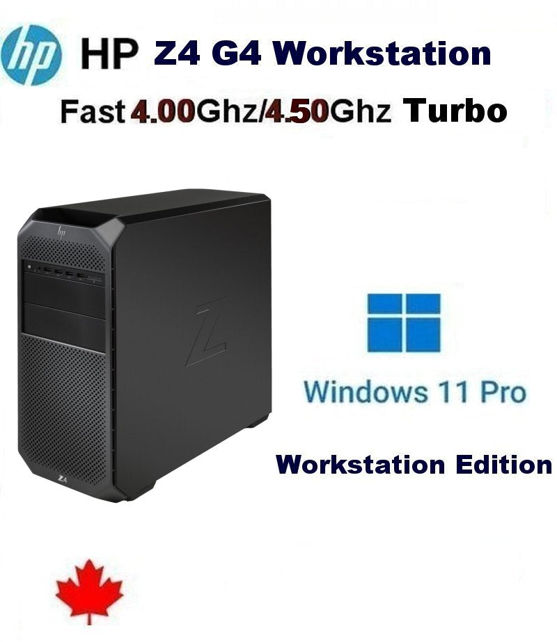 Fast 4.00Ghz-4.50Ghz HP Z4 G4 Workstation PC 64GB 2.0TB SSD Win11